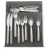 Dansk Frost.E 45 Piece Flatware Set with Caddy