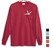 Hanes - Heavyweight Long Sleeve T-shirt with Pocket - 5296