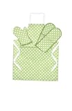 Rushbrookes Flamenco Double oven glove Green