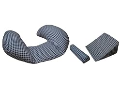The CozyMe Pillow, Nursing And Infant Development Pillow, Navy Gingham