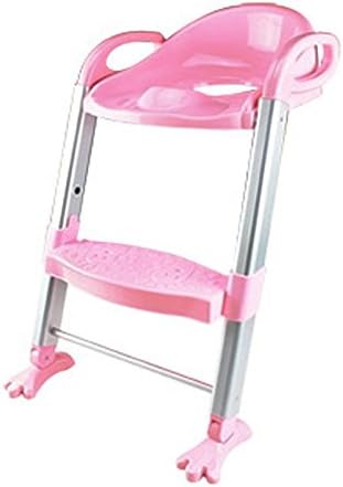 Blue/ Pink Ladder Chair Toilet Trainer The Potty Stool for Toddler (Pink )