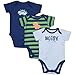 Lamaze 3 Pack Dinosaur Print Bold Stripe Bodysuits