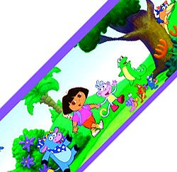 Brewster 147B02100 Brewster Dora Scenic Wall Border by Nickelodeon