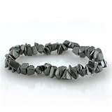 Cute Stretchy Hematite Chip Bracelet
