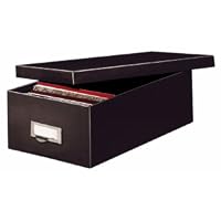 Globe-Weis Fiberboard Check Size Storage Box, 4.5 x 9 Inches, Black Agate, (4X9BLA)