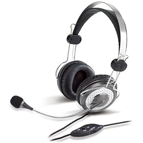 Genius HS 04SU Headband headset with Noise canceling microphone. In line volume control.