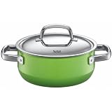 Silit 4-1/2-Quart Low Casserole with Lid, Lemon Green