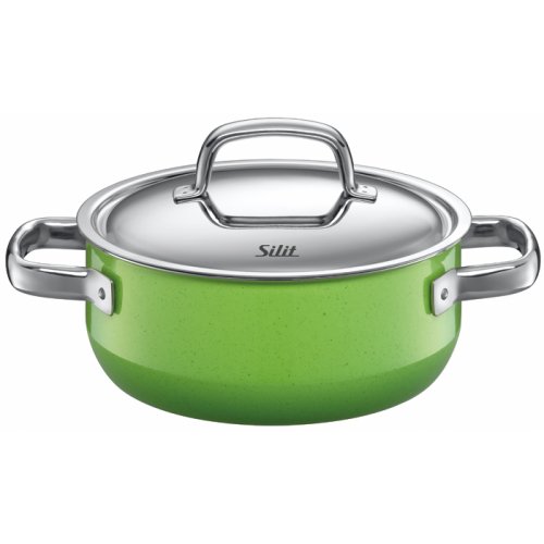 Silit  Fresh  4-1/2-Quart Low Casserole with Lid, Lemon Green