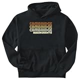 Sweatshirt Black " Cambridge Retro Color " Massachusetts Usa City