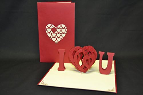 Poppin 3D Pop Up I Love You Card - Anniversary or Just Because - Hearts (10041)