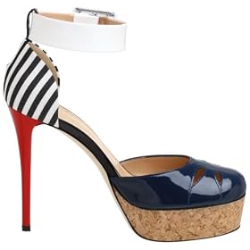 Giuseppe Zanotti Women's E95015 Platform Pump - Free Overnight Shipping & Return Shipping: Endless.com :  patent leather cork platform nautical white