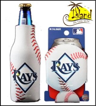 (2) TAMPA BAY DEVIL RAYS BASEBALL CAN & BOTTLE KOOZIE