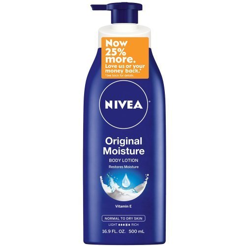 Nivea Original Moisture Body Lotion for Normal to Dry Skin 16.9 Ounce (Pack of 3)