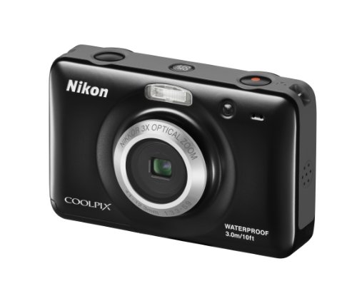 Nikon Coolpix S30 Digitalkamera (10 Megapixel, 3-fach opt. Zoom, 6,7 cm (2,7 Zoll) Display, bildstabilisiert, wasserdicht bis 3m) schwarz