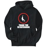 THANK YOU FOR Skateboarding Black Hoodie Mens