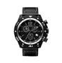 Fossil Men's JR1202 Black Leather Strap Black Analog Dial Chronograph Watch