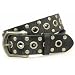 Snap On Soft Hand Oil-Tanned Vintage looking with Grommets and Studs Genuine Leather Belts