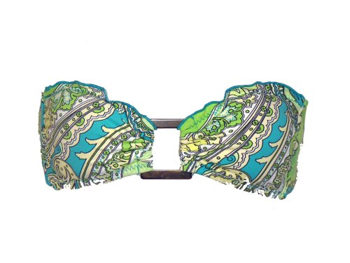 Hot Kiss Paisley Bandeau Bikini Top (Small)