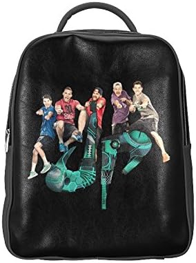 LJSWG DP Logo Dude Perfect Unisex School High-grade PU Leather Backpack Bag Shoulder Bag