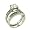 Sterling Silver Round Cut Cz Wedding Stacking Promise Rings Set