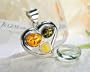 Completely Handcrafted - Designer Sterling Silver Amber Heart Pendant