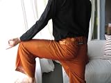 Unisex Yoga Wrap Pants with Sari Border in Gold