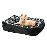 Karlie 61031 Quantum Life - Bett Eckig - schwarz mit Wei&szlig;en Cs 120 x 105 x 24 cm