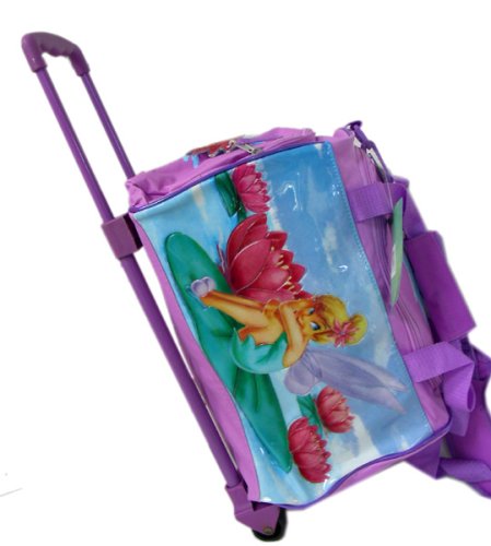 Disney Fairies Sports Bag – Tinker Bell Duffle Bag with Luggage Wheels