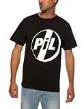 PIL White On Black Logo Black Mens T-shirt