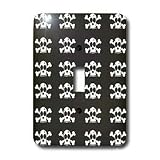 Janna Salak Designs Gothic - Skull and Crossbones Grey Print - Light Switch Covers - single toggle switch