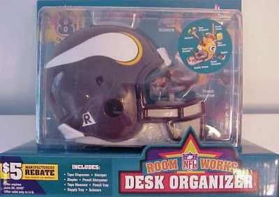 Minnesota Vikings NFL Football Helmet Desk Organizer