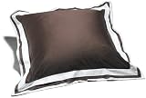 Pinzon Hotel Banded Egyptian Cotton Sateen Euro Sham, Espresso