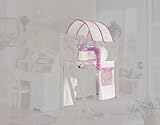 Spring Garden Loft Tent- White With Purple Trim
