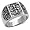 Isady - Alexandre Acier - Bague homme Chevalière - Acier inoxydable - Franc-maçonnerie - Franc-maçons - Ordre desTempliers - T 58