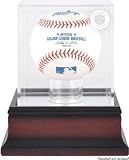 Mounted Memories Oakland Athletics Single Ball Antique Mahogany Acrylic Display Case