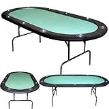 Trademark 84 Inch Texas Holdem Green Felt Poker Table, Green