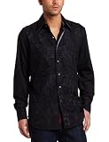 Robert Graham Men's Levant Long Sleeve Shirt, Black, Large