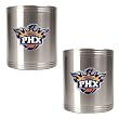 Phoenix Suns NBA 2pc Stainless Steel Can Holder Set - Primary Logo Phoenix Suns NBA 2pc Stainless Steel Can Holder Set - Primary Logo