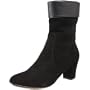 Aquatalia by Marvin K. Women's Nibble Boot,Black Nappa weatherproof suade/Black Pearl Nappa,10 M US