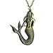 Mermaid Siren Necklace Vintage Antique Victorian NK36 Steampunk Style Charm Pendant Fashion Jewelry