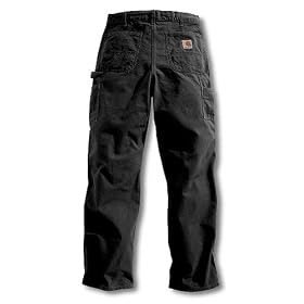 Men's Carhartt Washed Duck Work Utility Jean BLACK 54x30