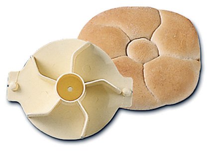 Paderno World Cuisine Propeller Dough Bread Stamp, 3-1/8-Inch Round