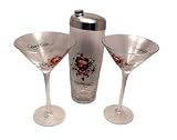 Ed Hardy Love Kills Slowly Martini Shaker & 2 Glasses