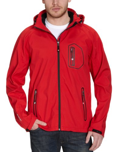 Killtec Uni Soft Shell Jacke ungef&uuml;ttert mit abzipbarer Kapuze Erwood, dunkelrot / anthraz Preisvergleich