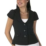 Mossimo Black: Short-Sleeve Stripe Jacket - Dobby Stripe