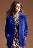 IMAGE OF Jessica London Plus Size Suede Blazer (BLUE SAPPHIRE,18)