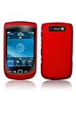 Red Rubber Feel Snap-On Cover Hard Case Cell Phone Protector for Blackberry ....