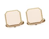 23k Rhodium Electroplated Cuff Links