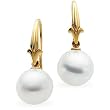 18K Yellow Gold Paspaley South Sea Cultured Fine Oval Pearl Earrings