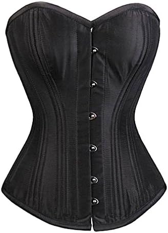 Camellias Taffeta Double Steel Boned Waist Training Corset Heavy Duty Waist Shaper